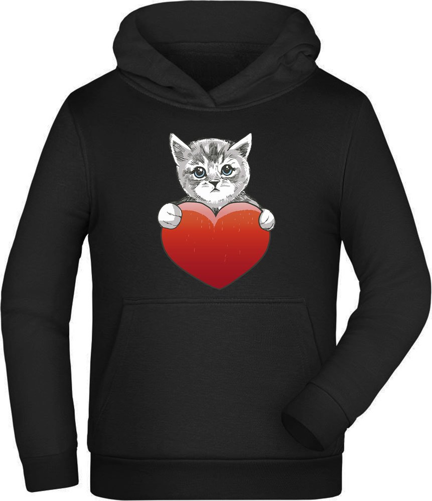Cat hoodie with trendy print i120